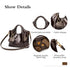 GELANNI – Messenger Bag for Women & Girls, Premium PU Handbag, Comes with Detachable Strap and Wallet, An Ideal Gift for Female – Dark Brown (3 in one)